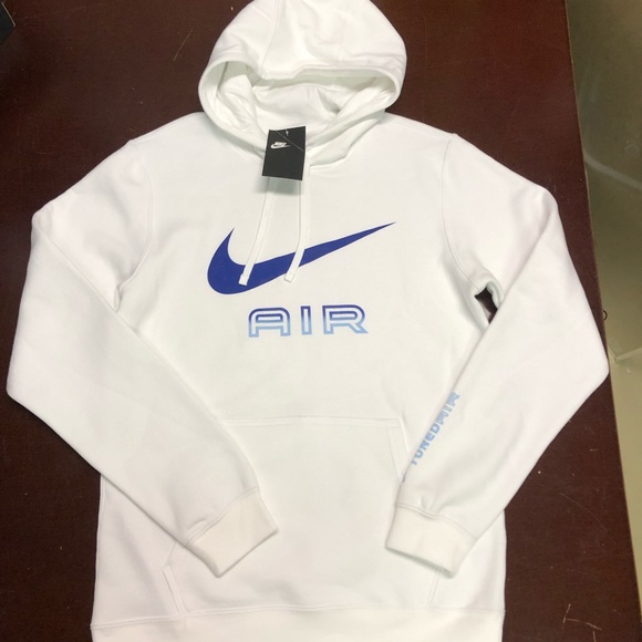 Nike White and Blue Hoodie - Picture 1 of 5